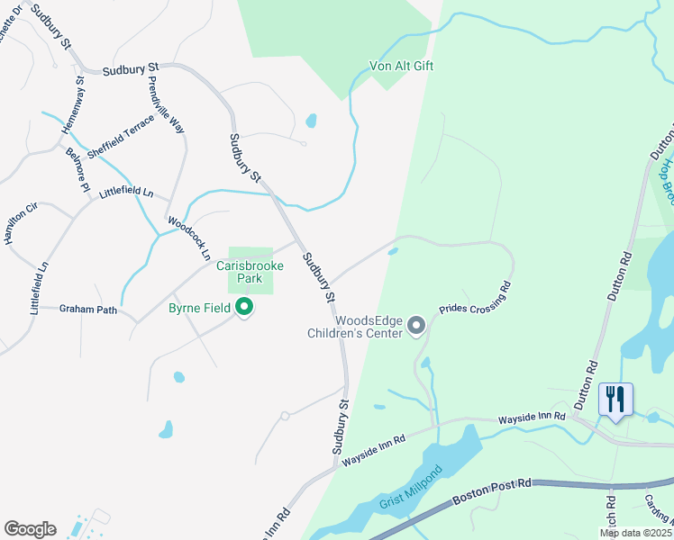 map of restaurants, bars, coffee shops, grocery stores, and more near 19 Carver Hill Road in Marlborough