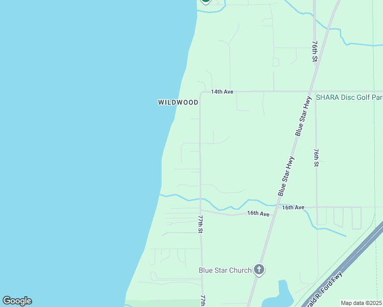 map of restaurants, bars, coffee shops, grocery stores, and more near 14994 77th Street in South Haven
