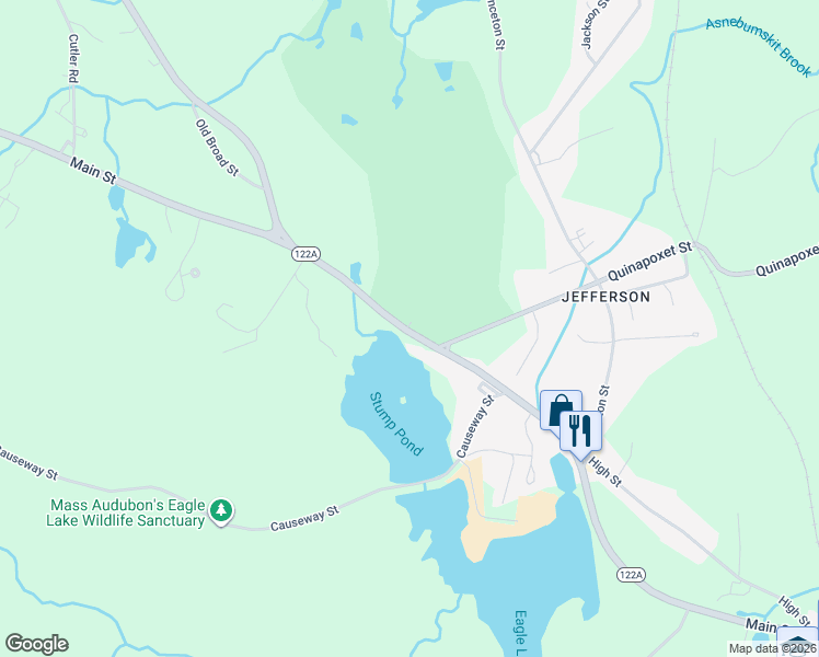 map of restaurants, bars, coffee shops, grocery stores, and more near 1775 Main Street in Holden