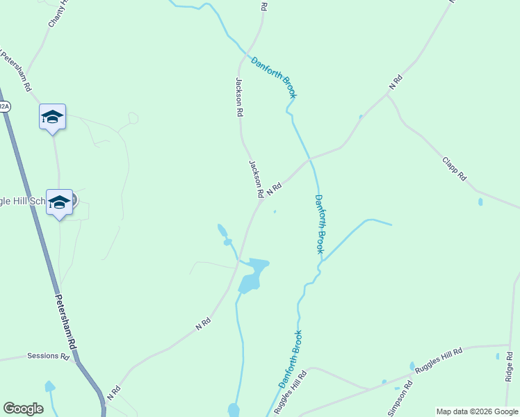 map of restaurants, bars, coffee shops, grocery stores, and more near 8 North Road in Hardwick