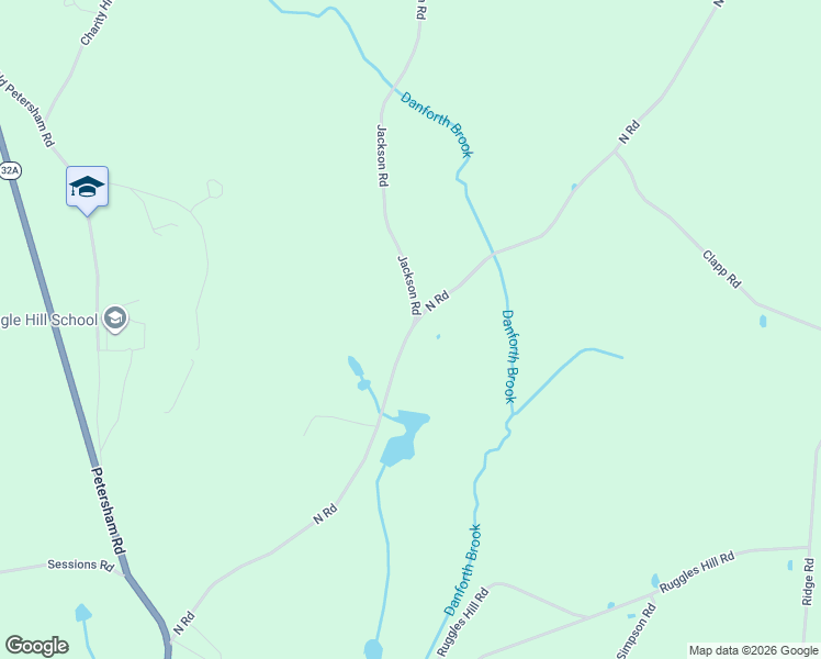 map of restaurants, bars, coffee shops, grocery stores, and more near 8 North Road in Hardwick