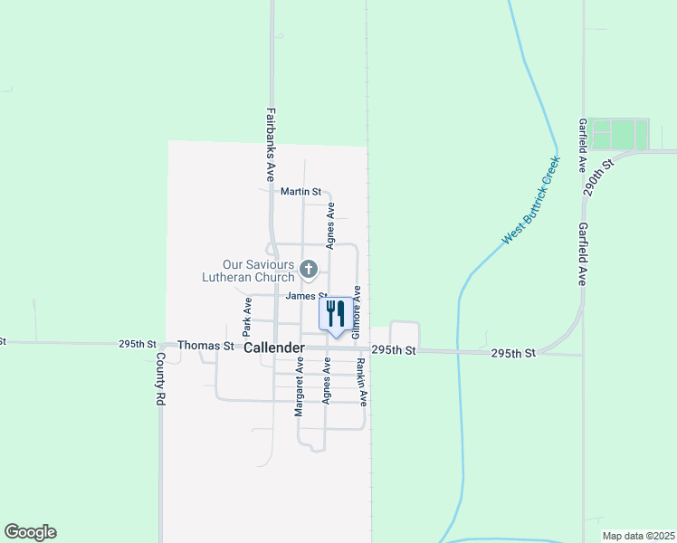 map of restaurants, bars, coffee shops, grocery stores, and more near 836 Gilmore Avenue in Callender