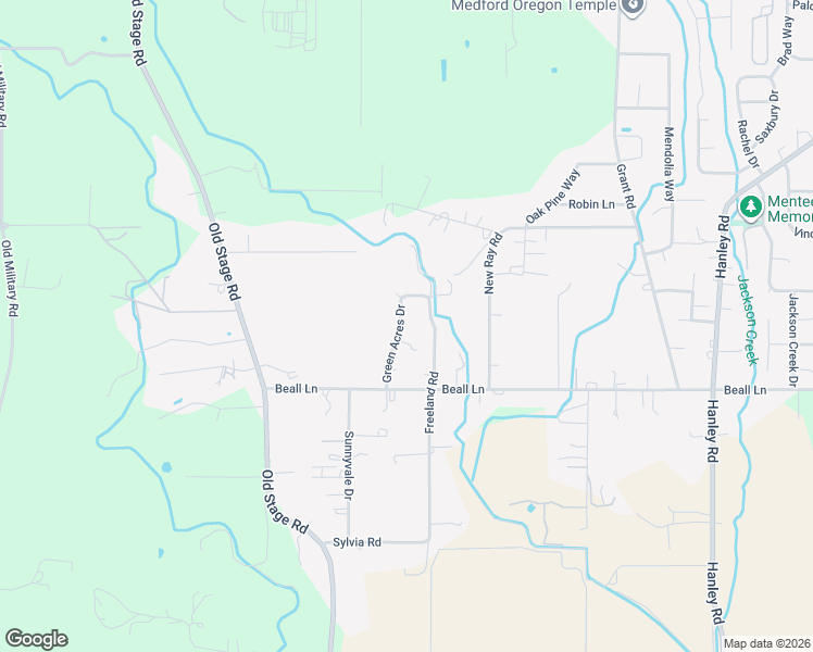 map of restaurants, bars, coffee shops, grocery stores, and more near 3328 Green Acres Drive in Central Point