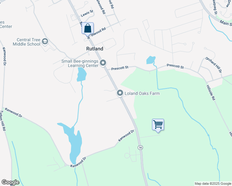 map of restaurants, bars, coffee shops, grocery stores, and more near 124 Maple Avenue in Rutland