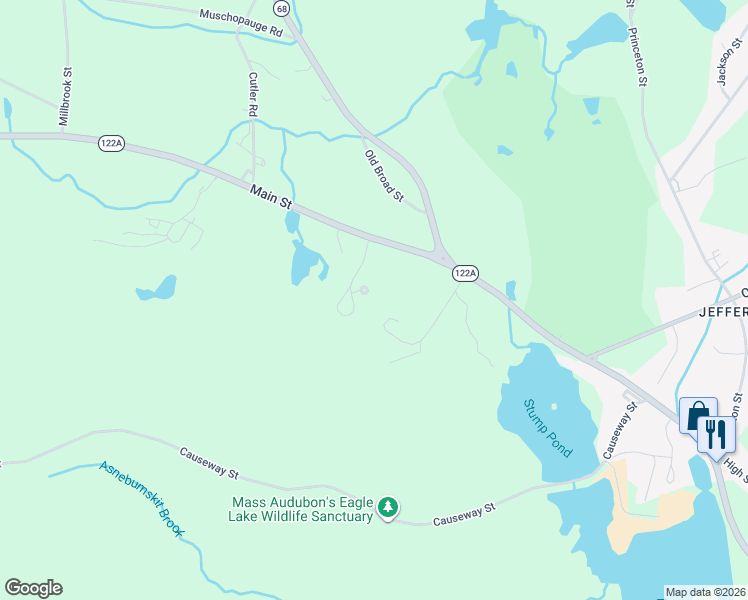 map of restaurants, bars, coffee shops, grocery stores, and more near in Worcester