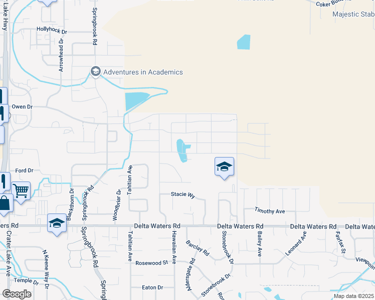 map of restaurants, bars, coffee shops, grocery stores, and more near 3043 Edgewood Drive in Medford