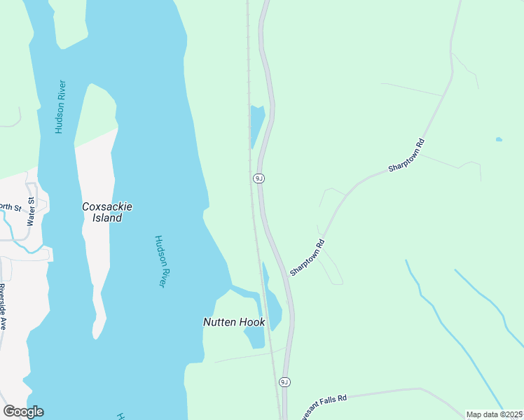 map of restaurants, bars, coffee shops, grocery stores, and more near New York State Bicycle Route 9 in Stuyvesant
