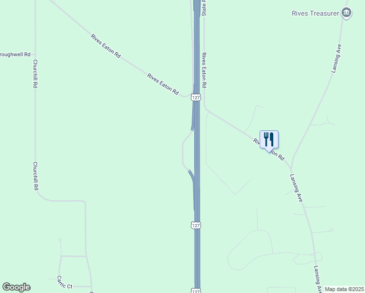 map of restaurants, bars, coffee shops, grocery stores, and more near Rives Junction Rest Area in Jackson