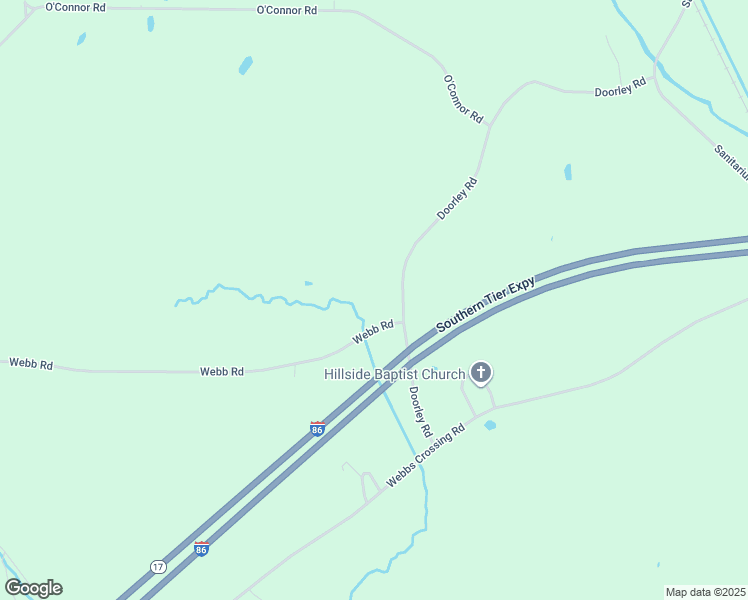 map of restaurants, bars, coffee shops, grocery stores, and more near 7529 Doorley Road in Hornell