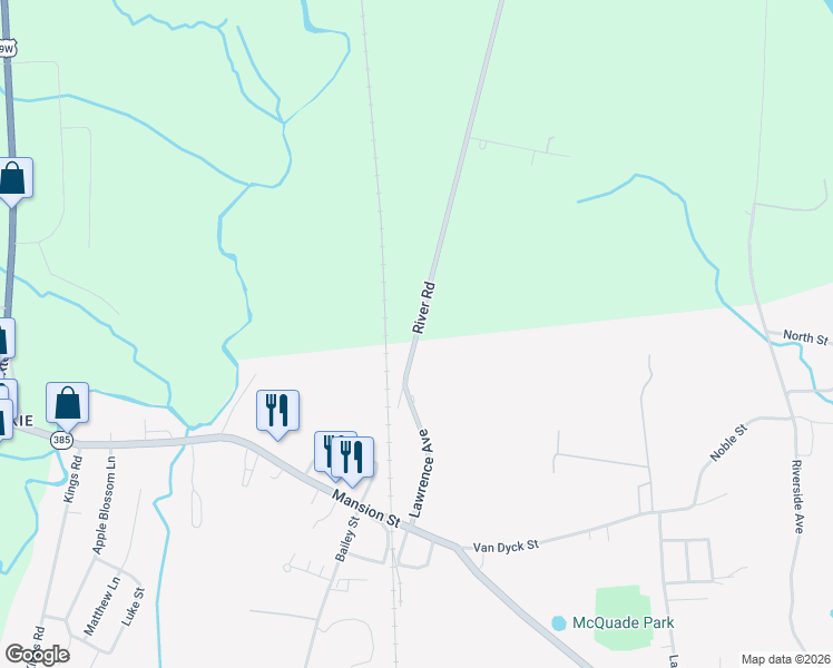 map of restaurants, bars, coffee shops, grocery stores, and more near 9 River Road in West Coxsackie