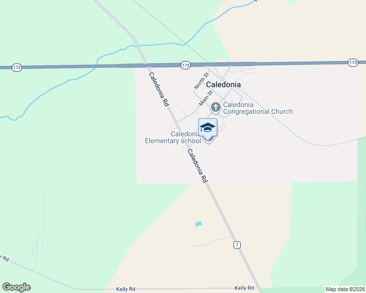 map of restaurants, bars, coffee shops, grocery stores, and more near 14707 County Road 7 in Caledonia
