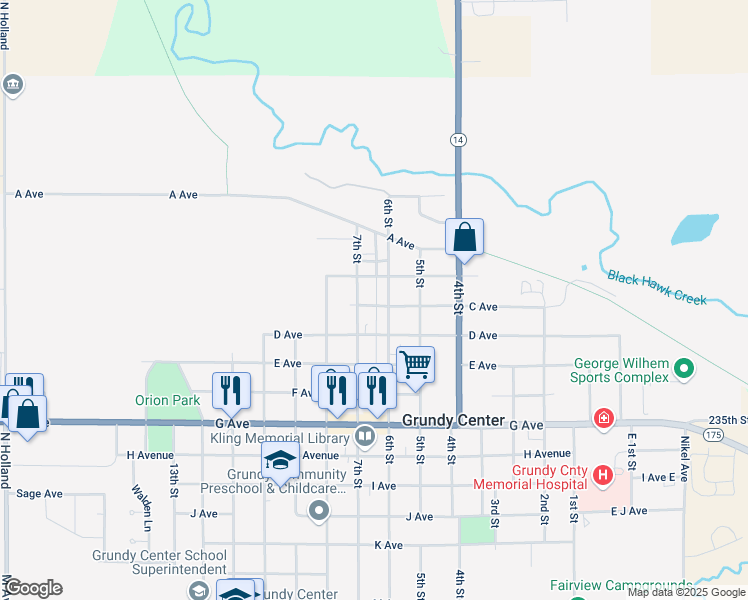 605 C Avenue, Grundy Center IA Walk Score