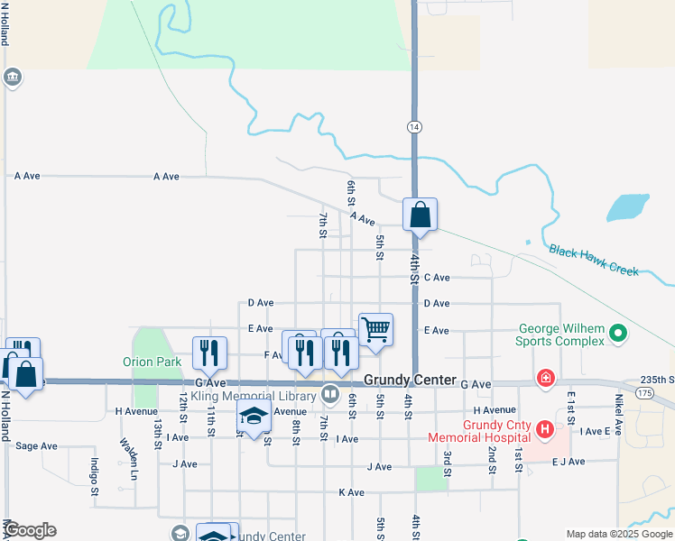 605 C Avenue, Grundy Center IA Walk Score