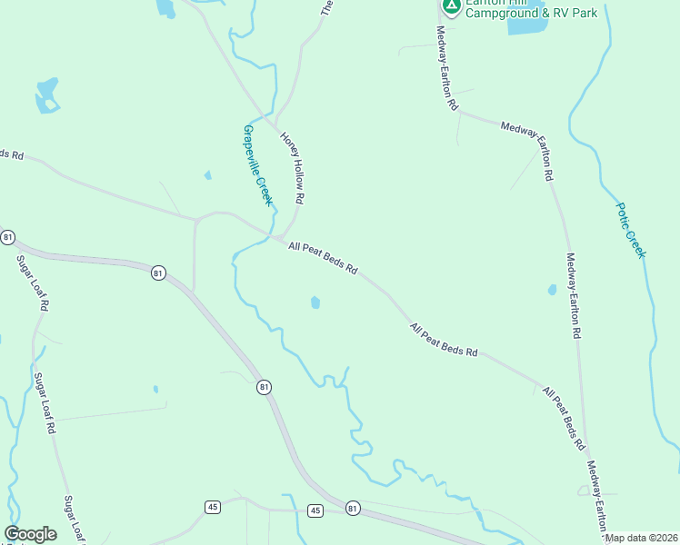 map of restaurants, bars, coffee shops, grocery stores, and more near 315 All Peat Beds Rd in Earlton