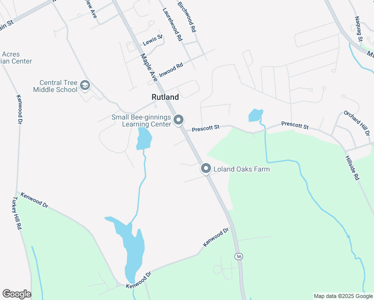 map of restaurants, bars, coffee shops, grocery stores, and more near 114 Maple Avenue in Rutland