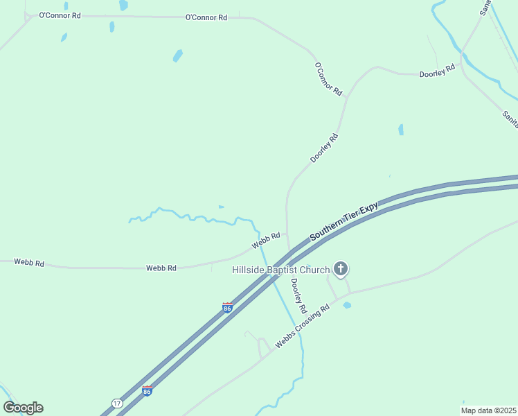 map of restaurants, bars, coffee shops, grocery stores, and more near 7529 Doorley Road in Hornell