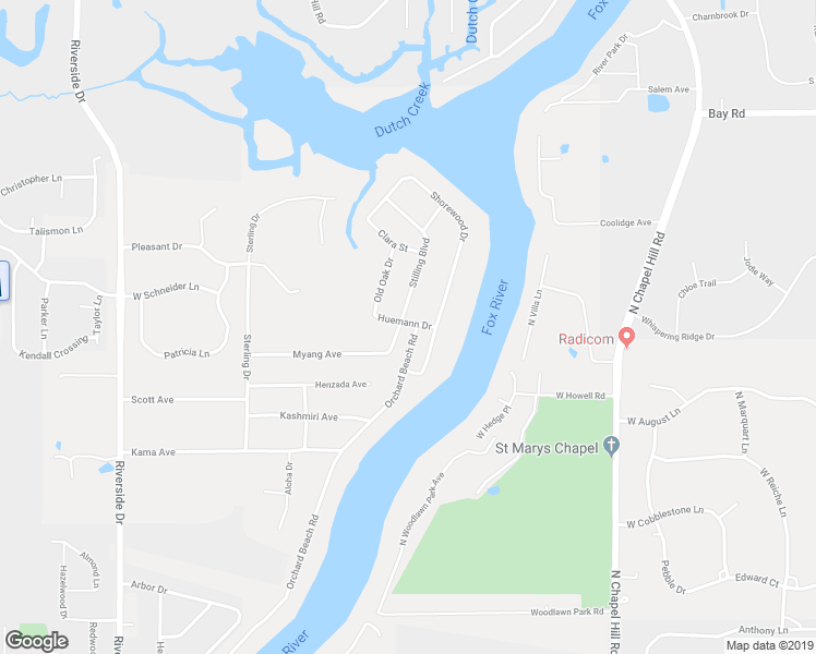 map of restaurants, bars, coffee shops, grocery stores, and more near 2507 Huemann Drive in McHenry