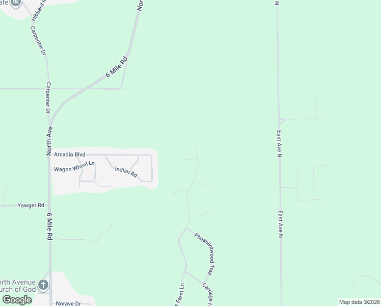 map of restaurants, bars, coffee shops, grocery stores, and more near 226 Briars Farm Lane in Battle Creek