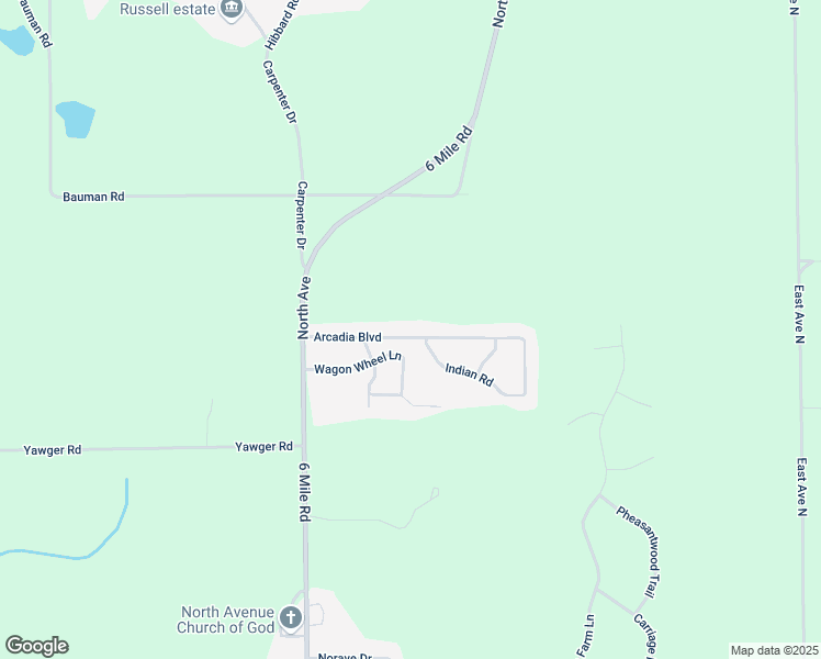 map of restaurants, bars, coffee shops, grocery stores, and more near 241 Arcadia Boulevard in Battle Creek