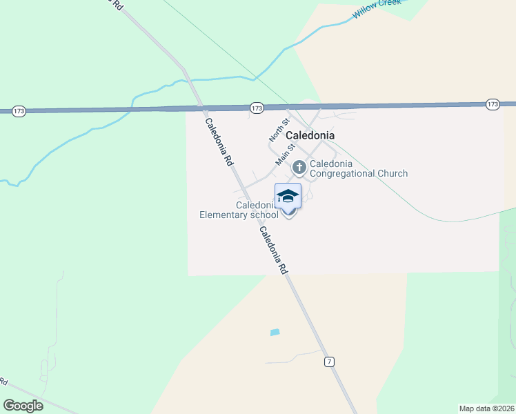 map of restaurants, bars, coffee shops, grocery stores, and more near 14707 County Road 7 in Caledonia