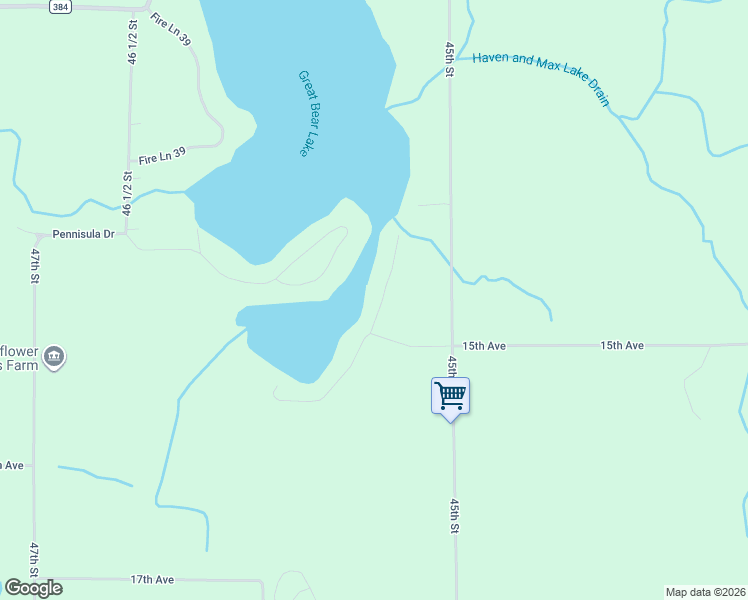 map of restaurants, bars, coffee shops, grocery stores, and more near 45344 15th Avenue in Bloomingdale