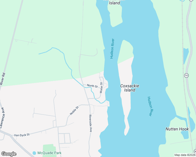 map of restaurants, bars, coffee shops, grocery stores, and more near 19 Water Street in Coxsackie
