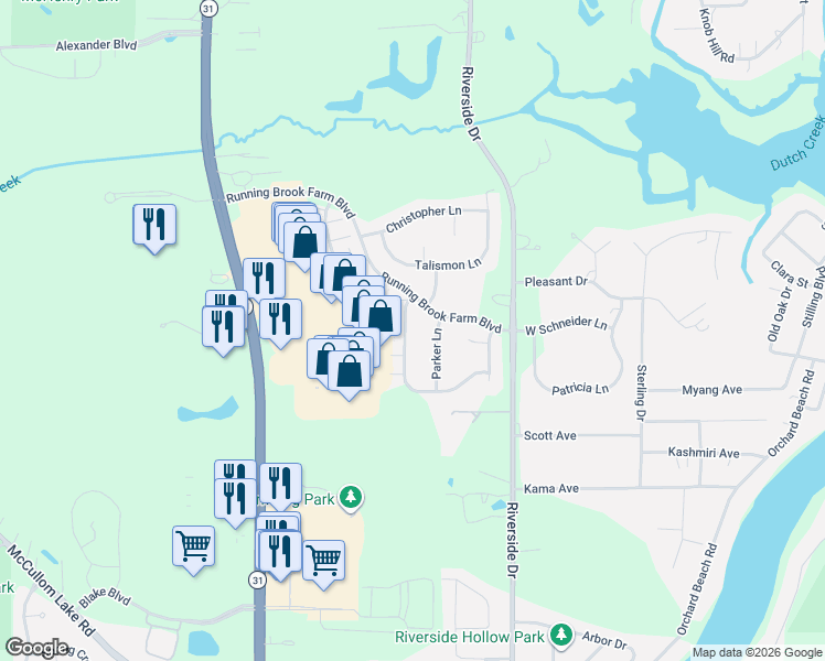 map of restaurants, bars, coffee shops, grocery stores, and more near 2807 Kendall Crossing in Johnsburg