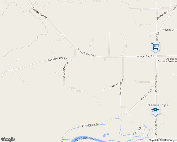 map of restaurants, bars, coffee shops, grocery stores, and more near 501 Stringer Gap Road in Grants Pass