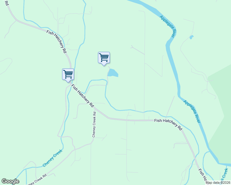 map of restaurants, bars, coffee shops, grocery stores, and more near 4784 Fish Hatchery Road in Grants Pass
