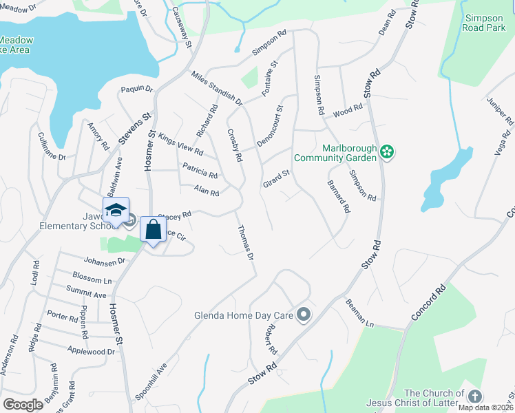 map of restaurants, bars, coffee shops, grocery stores, and more near 230 Miles Standish Drive in Marlborough