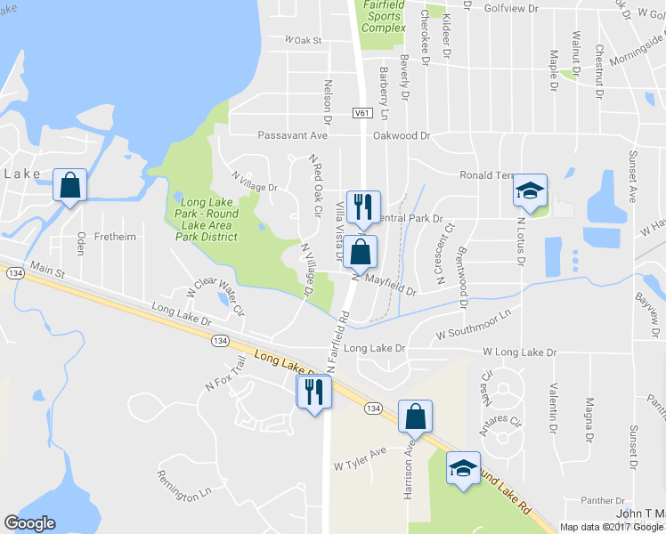 map of restaurants, bars, coffee shops, grocery stores, and more near 1018 Villa Vista Dr in Round Lake Beach