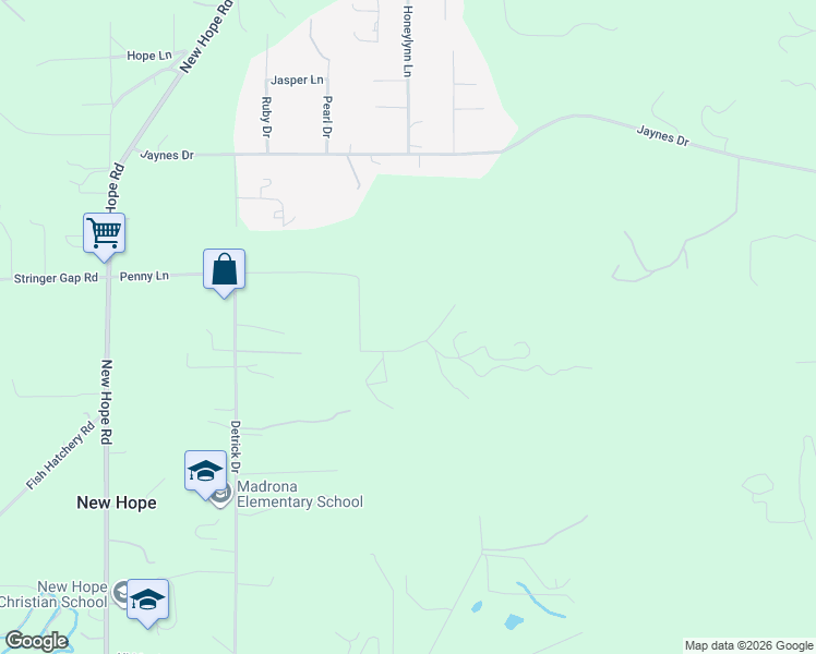 map of restaurants, bars, coffee shops, grocery stores, and more near 477 Penny Lane in Grants Pass