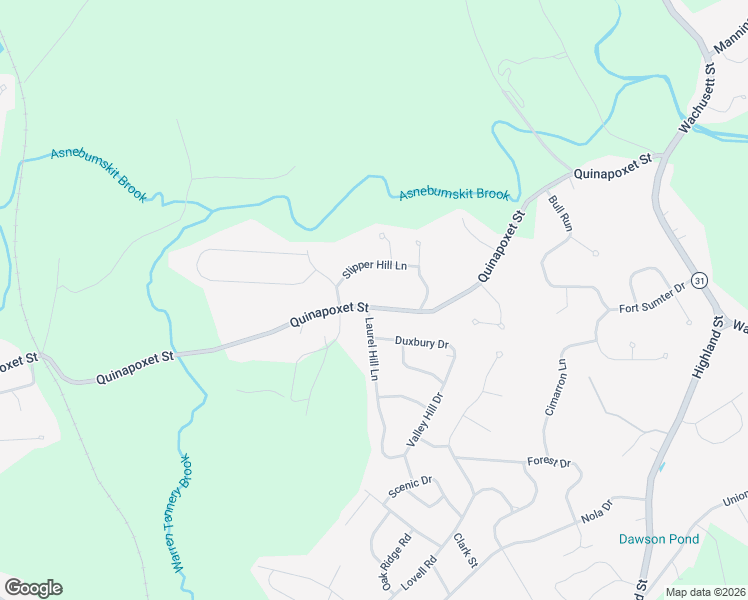 map of restaurants, bars, coffee shops, grocery stores, and more near 350 Quinapoxet Street in Holden