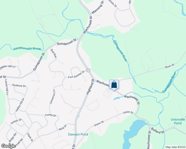 map of restaurants, bars, coffee shops, grocery stores, and more near 900 Wachusett Street in Holden