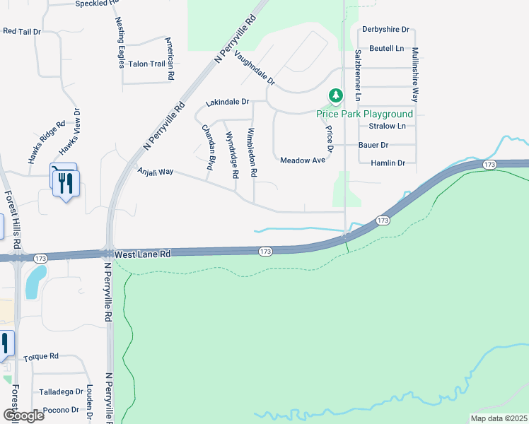 map of restaurants, bars, coffee shops, grocery stores, and more near 2015 Anjali Way in Machesney Park