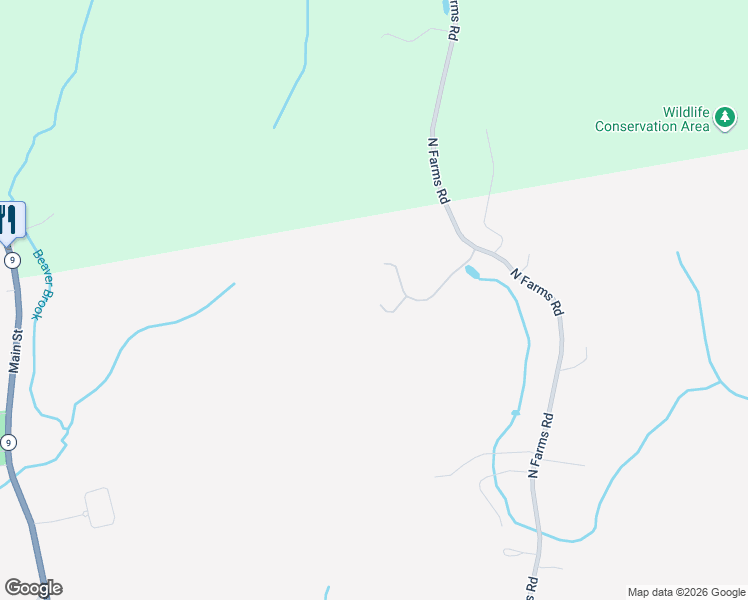 map of restaurants, bars, coffee shops, grocery stores, and more near 668 North Farms Road in Northampton
