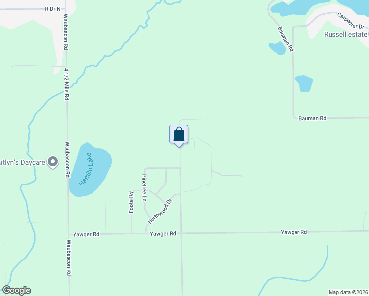 map of restaurants, bars, coffee shops, grocery stores, and more near 20310 Hubbard Street in Battle Creek