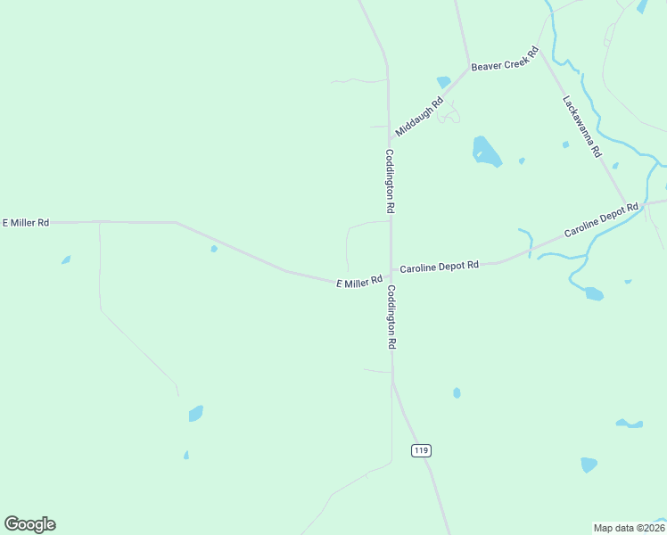 map of restaurants, bars, coffee shops, grocery stores, and more near 800-1000 East Miller Road in Ithaca