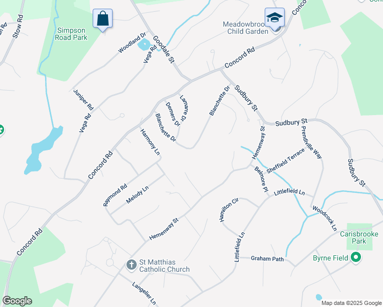 map of restaurants, bars, coffee shops, grocery stores, and more near 122 Blanchette Drive in Marlborough