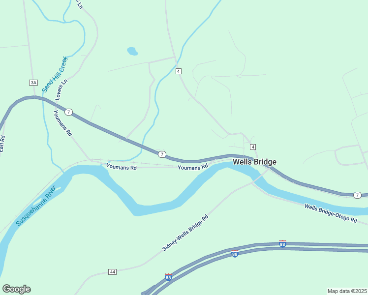 map of restaurants, bars, coffee shops, grocery stores, and more near 2293 New York 7 in Unadilla