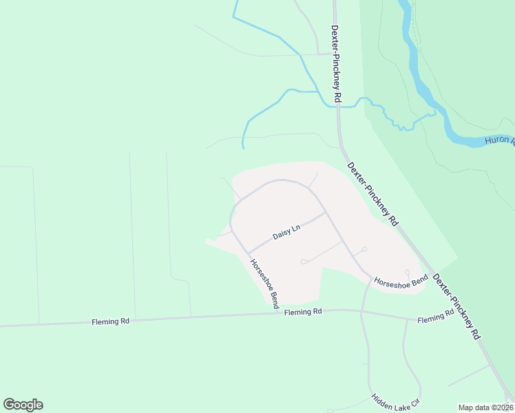 map of restaurants, bars, coffee shops, grocery stores, and more near 9613 Horseshoe Bend in Dexter