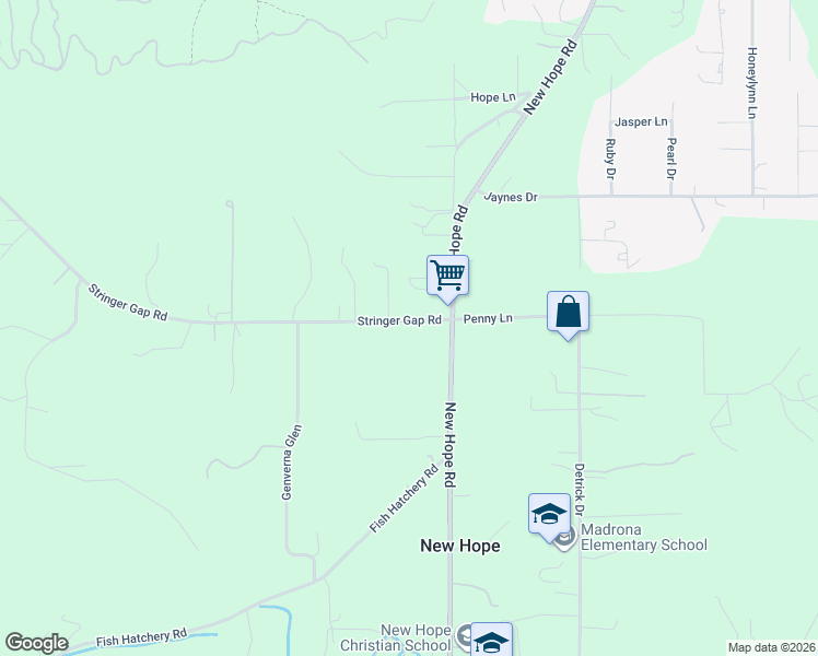 map of restaurants, bars, coffee shops, grocery stores, and more near 105 Stringer Gap Road in Grants Pass