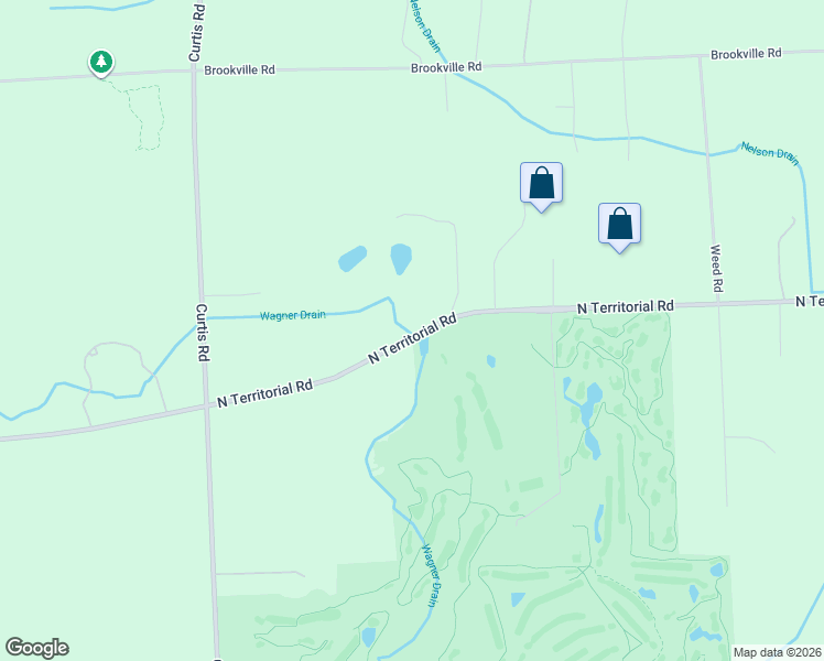 map of restaurants, bars, coffee shops, grocery stores, and more near 8001-8387 North Territorial Road in Plymouth Township