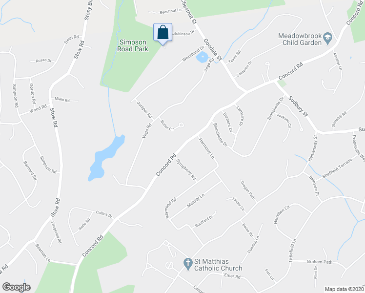 map of restaurants, bars, coffee shops, grocery stores, and more near 775 Concord Road in Marlborough