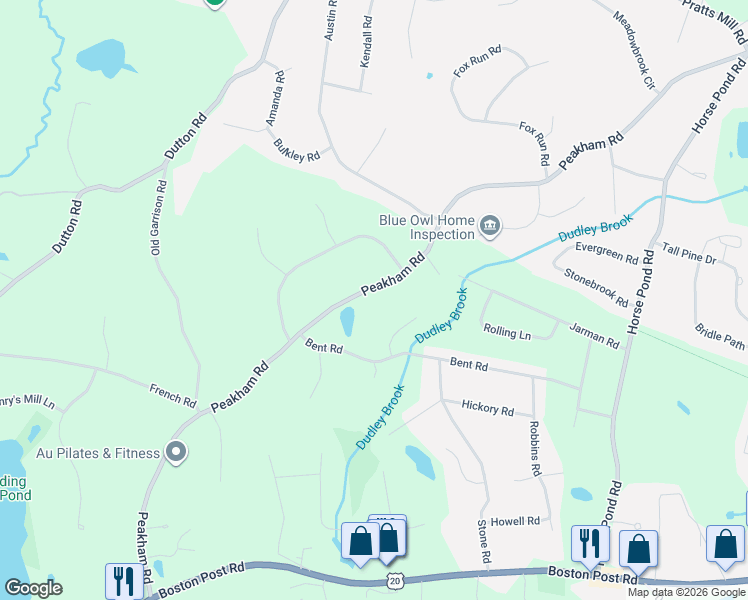 map of restaurants, bars, coffee shops, grocery stores, and more near 182 Peakham Road in Sudbury