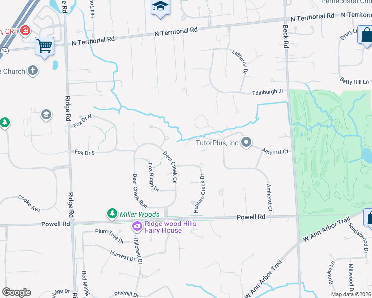map of restaurants, bars, coffee shops, grocery stores, and more near 11951 Amherst Court in Plymouth