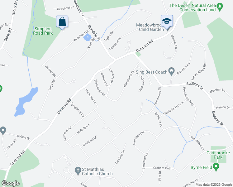 map of restaurants, bars, coffee shops, grocery stores, and more near 122 Blanchette Drive in Marlborough
