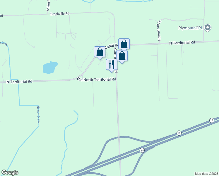 map of restaurants, bars, coffee shops, grocery stores, and more near 5949 Gotfredson Road in Plymouth