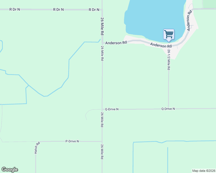 map of restaurants, bars, coffee shops, grocery stores, and more near 20494-20510 26 Mile Road in Albion