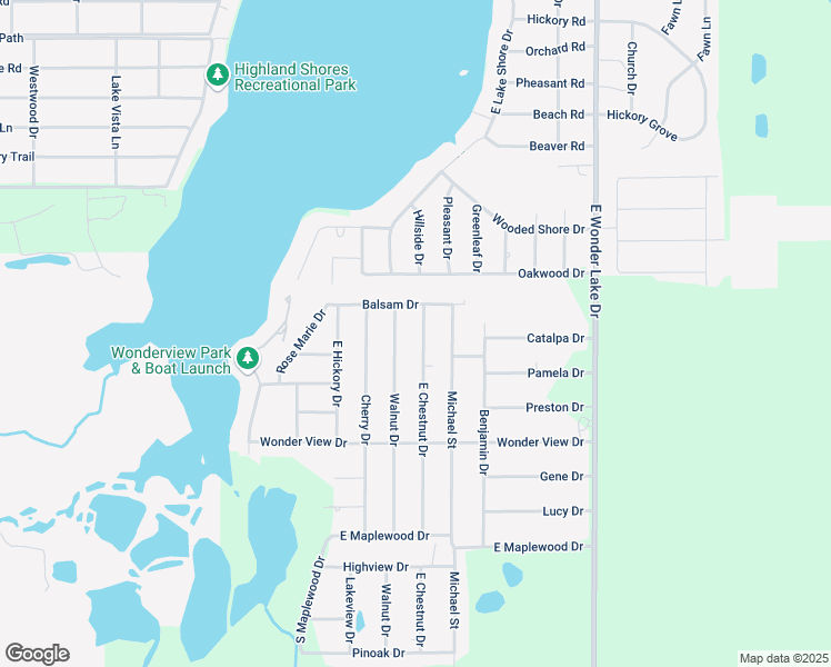 map of restaurants, bars, coffee shops, grocery stores, and more near 3014 Walnut Drive in Wonder Lake